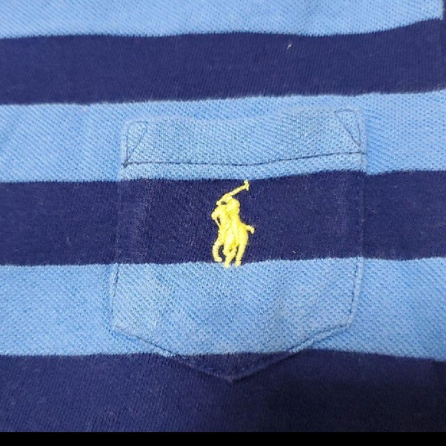 POLO RALPH LAUREN(ポロラルフローレン)の【美品】ラルフローレン　ポロシャツ　ボーダー　90 キッズ/ベビー/マタニティのキッズ服男の子用(90cm~)(Tシャツ/カットソー)の商品写真