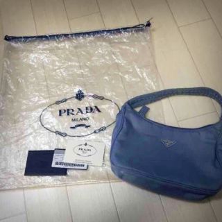 プラダ(PRADA)の【美品】PRADA ハンドバッグ blue(ハンドバッグ)