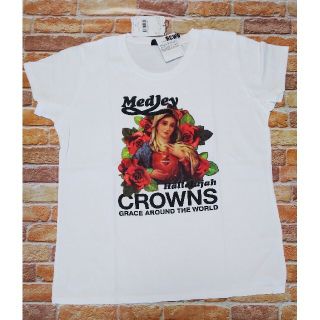 ロデオクラウンズワイドボウル(RODEO CROWNS WIDE BOWL)のロデオクラウンズワイドボウル　半袖Tシャツ　フリー　ホワイト　マリア様　聖母 白(Tシャツ(半袖/袖なし))