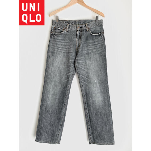 UNIQLO(ユニクロ)のUNIQLO スリム ストレート デニム ジーンズ メンズのパンツ(デニム/ジーンズ)の商品写真