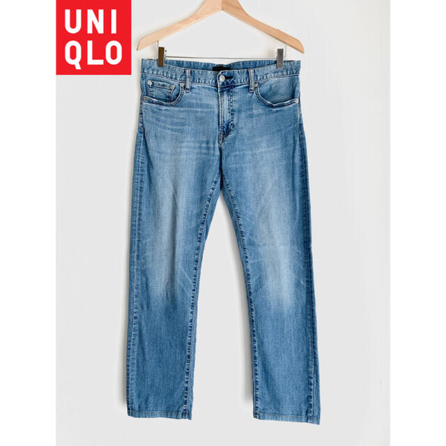 UNIQLO(ユニクロ)のUNIQLO スリム ストレート ストレッチ デニム ジーンズ メンズのパンツ(デニム/ジーンズ)の商品写真