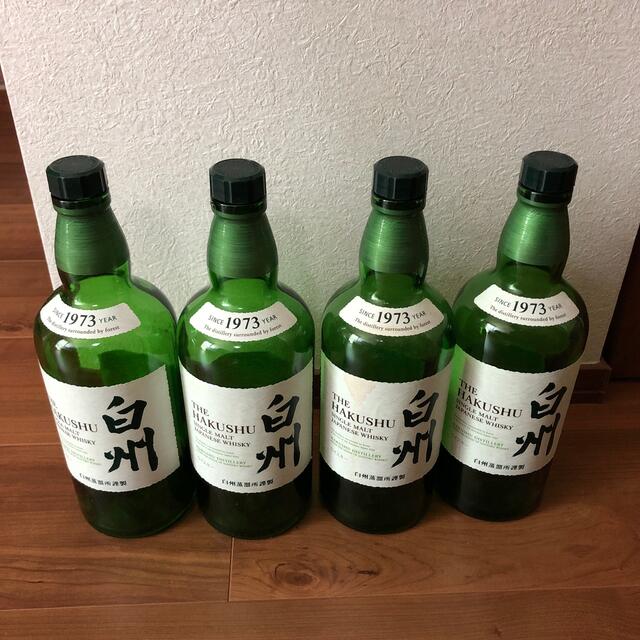 サントリー(サントリー)の白州　空瓶　4本 食品/飲料/酒の食品/飲料/酒 その他(その他)の商品写真