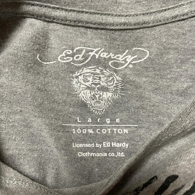 Ed Hardy(エドハーディー)のエドハーディー メンズ Tシャツ Lサイズ グレー メンズのトップス(Tシャツ/カットソー(半袖/袖なし))の商品写真