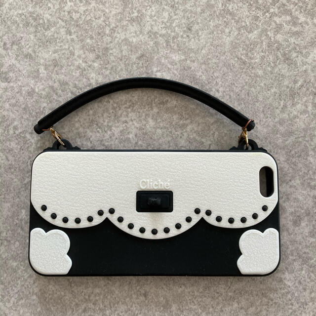 iphone6 plus バッグ型　スマホケース　黒白かわいい スマホ/家電/カメラのスマホアクセサリー(iPhoneケース)の商品写真