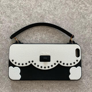 iphone6 plus バッグ型　スマホケース　黒白かわいい(iPhoneケース)