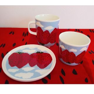 マリメッコ(marimekko)のマリメッコ プレート マグカップ ラテマグ マンシッカヴォレット(食器)