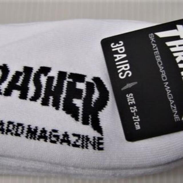 THRASHER(スラッシャー)のスラッシャー 3足セット ソックス アンクルレングス TH-SX204 メンズのメンズ その他(その他)の商品写真