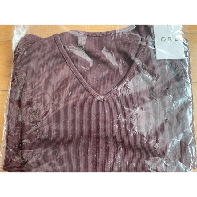 GRL(グレイル)のグレイル　Vネックリブ長袖Tシャツ メンズのトップス(Tシャツ/カットソー(七分/長袖))の商品写真