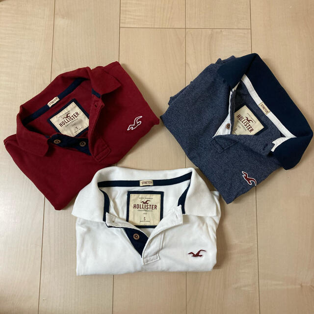 Hollister(ホリスター)のホリスター  ポロシャツ メンズ 3枚セット 日本サイズM相当（新品未使用2枚） メンズのトップス(ポロシャツ)の商品写真