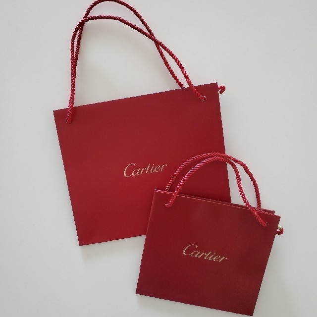 カルティエ ショップ袋 紙袋 2枚セット - ショップ袋