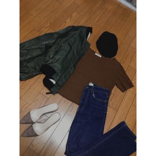 マウジー(moussy)のmoussy ニットトップス(カットソー(半袖/袖なし))