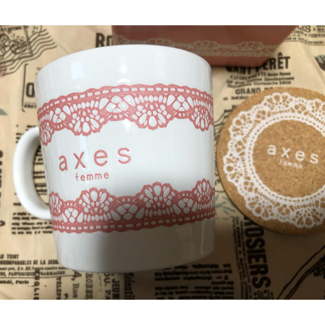 axes femme(アクシーズファム)のaxes femme ノベルティー マグカップ  コースター インテリア/住まい/日用品のキッチン/食器(食器)の商品写真