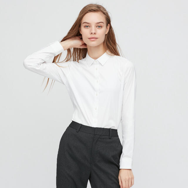 UNIQLO(ユニクロ)のスーピマコットンストレッチシャツ(長袖) レディースのトップス(シャツ/ブラウス(長袖/七分))の商品写真