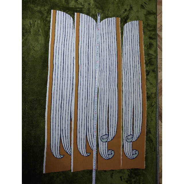mina perhonen(ミナペルホネン)のミナペルホネン Swing（ホワイト×ブラウン）ハギレ ハンドメイドの素材/材料(生地/糸)の商品写真