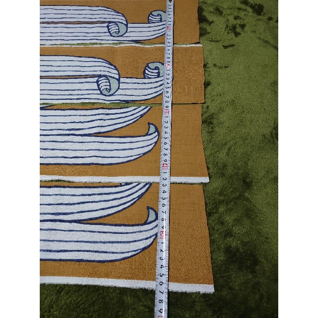 mina perhonen(ミナペルホネン)のミナペルホネン Swing（ホワイト×ブラウン）ハギレ ハンドメイドの素材/材料(生地/糸)の商品写真