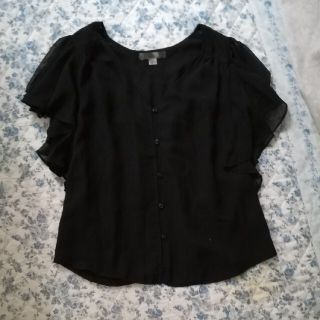 ザラ(ZARA)のシフォンカットソー　美品(カットソー(半袖/袖なし))