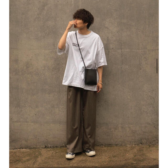 耐熱 二層 足あとぐらす (M) sunsea 20ss ワイドストレートパンツ