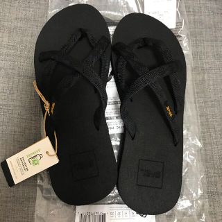 テバ(Teva)のteva テバ  新品未使用　黒　オロワフトングサンダル　サイズ6(サンダル)