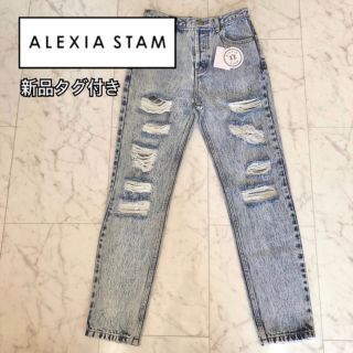 アリシアスタン(ALEXIA STAM)の《ALEXIA STAM》新品タグ付き✨テーパードデニム　デニム　ハイウエスト　(デニム/ジーンズ)