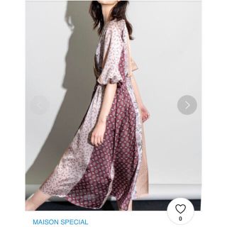 スローブイエナ(SLOBE IENA)の新品MAISON SPECIAL♡ミックスパターンカシュクールワンピース完売(ロングワンピース/マキシワンピース)