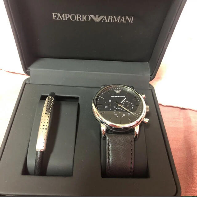 生まれのブランドで Emporio Armani アルマーニ時計　ブレスレット付き - 腕時計(アナログ)