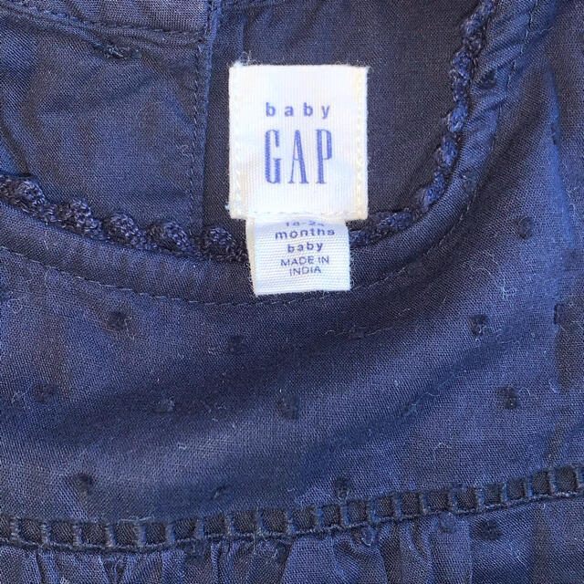 babyGAP(ベビーギャップ)のbaby GAP 七分袖ワンピース（パンツ付き）90サイズ キッズ/ベビー/マタニティのキッズ服女の子用(90cm~)(ワンピース)の商品写真