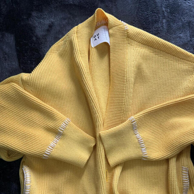 MAISONKITSUNEOUAT -003- YELLOW OFFICE CARDIGAN M