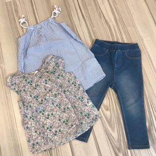 エイチアンドエム(H&M)の美品！【H＆M】トップス パンツ 3点セット！ サイズ86 エイチアンドエム(Ｔシャツ)