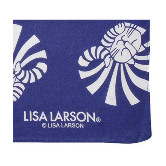 Lisa Larson(リサラーソン)の新品未使用☆リサラーソン大判ハンカチ　カーキ レディースのファッション小物(ハンカチ)の商品写真