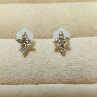 ジュエリーツツミ(JEWELRY TSUTSUMI)のK18 ダイヤクロスピアス (ピアス)