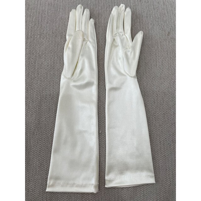 ウエディンググローブ 40cm アイボリー レディースのファッション小物(手袋)の商品写真