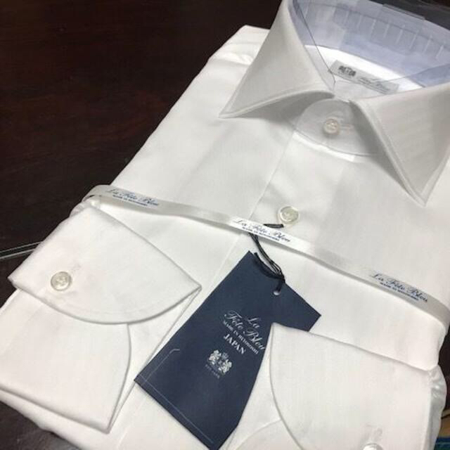 HITOYOSHIブランド　白織柄ワイドワイシャツ 　Ｍサイズ　3枚セットトップス