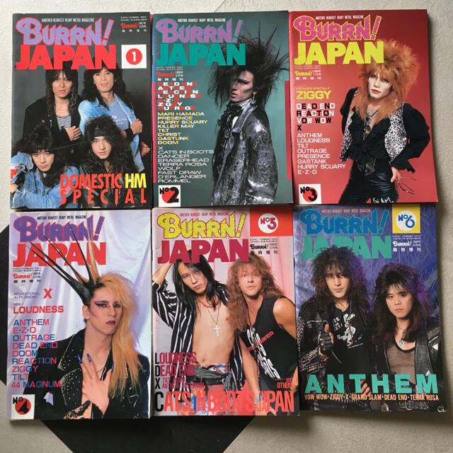 【値下げ】【ヘヴィメタル 】BURRN！Japan vol 1〜6ジャパメタ