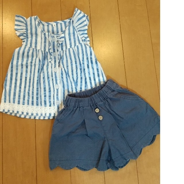 キッズ半袖セット　95 キッズ/ベビー/マタニティのキッズ服女の子用(90cm~)(Tシャツ/カットソー)の商品写真