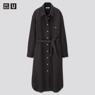 ユニクロ(UNIQLO)のユニクロ　デニムシャツワンピース(ロングワンピース/マキシワンピース)