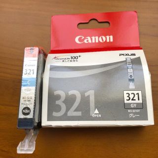 キヤノン(Canon)の送料込み★新品未使用★Canonインク★BCI-321GY★BCI-321C(PC周辺機器)