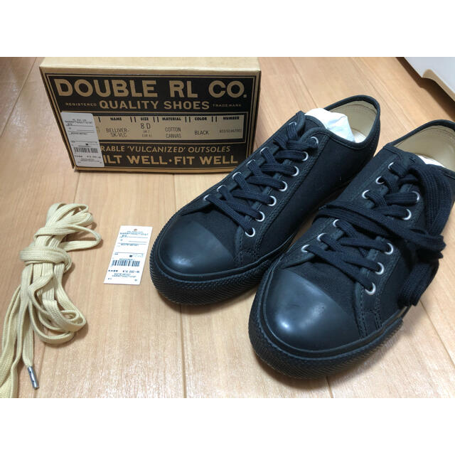 メンズRRL doubleRL キャンバススニーカー black 26cm 新品