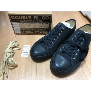 ダブルアールエル(RRL)のRRL doubleRL キャンバススニーカー black 26cm 新品(スニーカー)