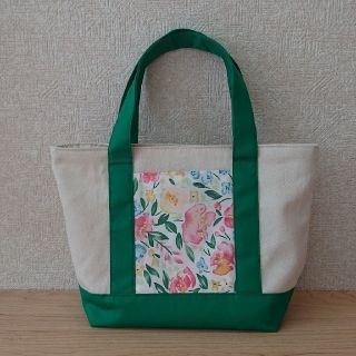 ミニトートバッグ 花柄 *ハンドメイド*(バッグ)