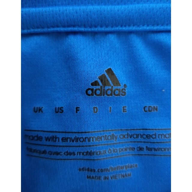 adidas(アディダス)の☆adidas アディダス 半袖Tシャツ 青&袖黒線 サイズL メンズのトップス(Tシャツ/カットソー(半袖/袖なし))の商品写真