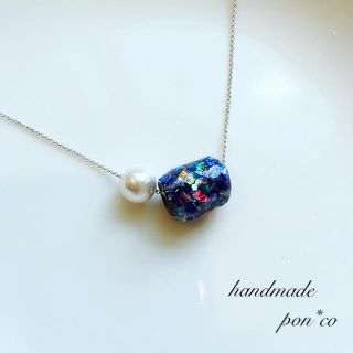 【handmade受注制作】*夜空の鼓動*(ネックレス)