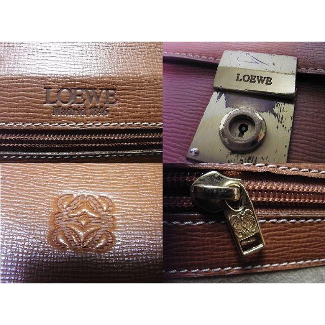 ロエベ LOEWE グレインレザー製ビジネスバッグ ブラウン ロエベ LOEWE グレインレザー製ビジネスバッグ ブラウン