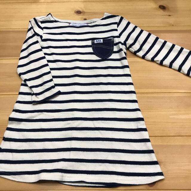 Lee(リー)のLeeワンピースチュニック　size100 キッズ/ベビー/マタニティのキッズ服女の子用(90cm~)(Tシャツ/カットソー)の商品写真