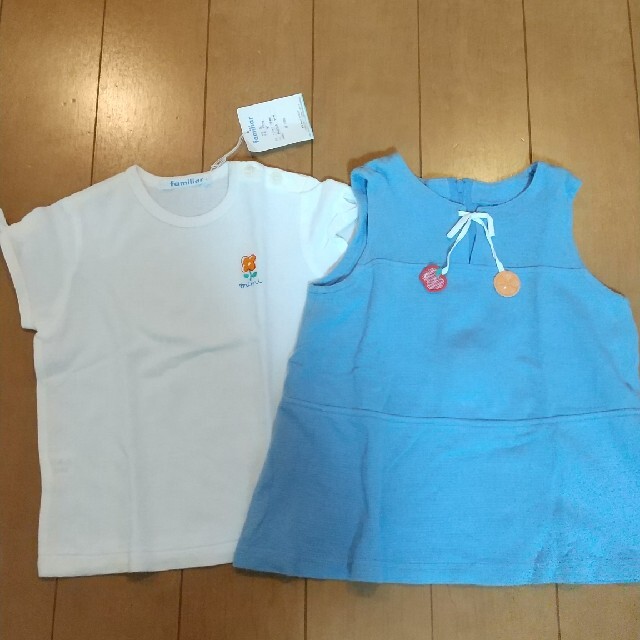 familiar(ファミリア)のキッズＴシャツ　２セット　90 キッズ/ベビー/マタニティのキッズ服女の子用(90cm~)(Tシャツ/カットソー)の商品写真