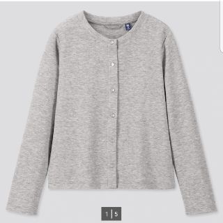 ユニクロ(UNIQLO)のユニクロ　ドライストレッチクルーネックカーディガン　110(カーディガン)