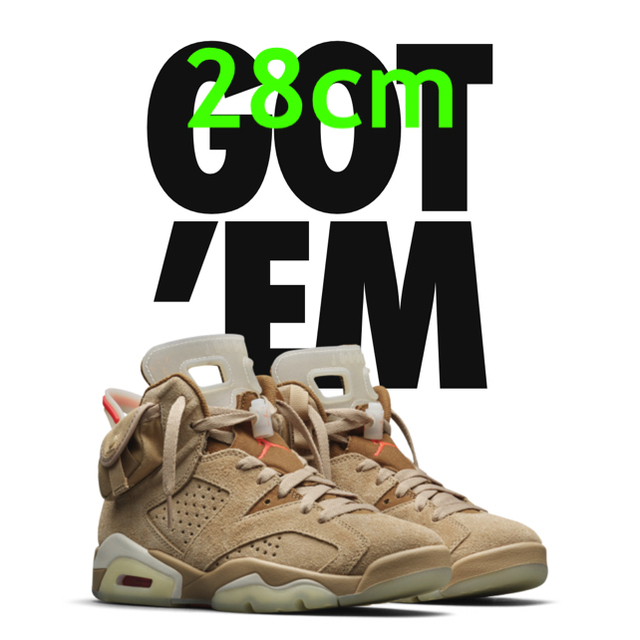 NIKE Travis Scott Air Jordan6 28cm