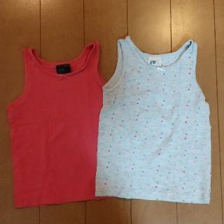 エイチアンドエム(H&M)のキッズノースリーブ　２セット(Tシャツ/カットソー)