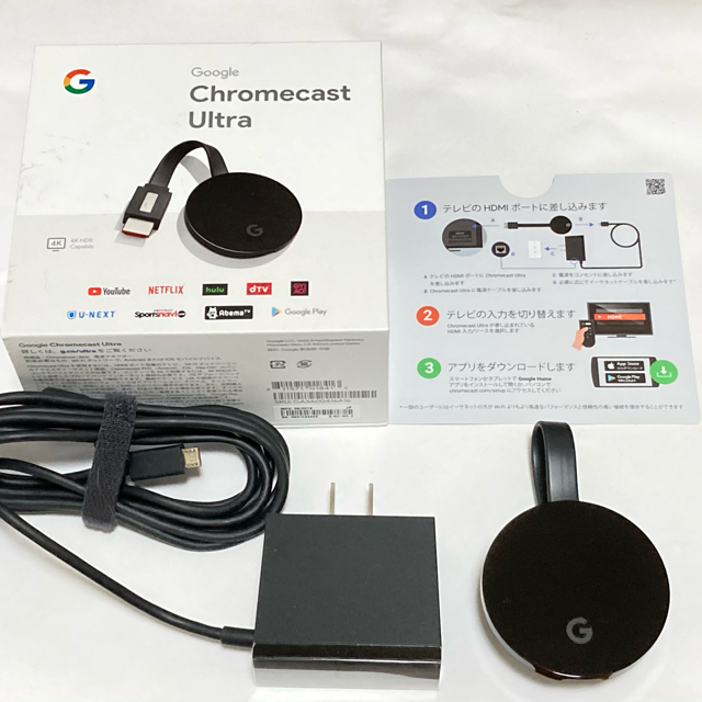 Google Chromecast ultra  GA3A00416A16　4K