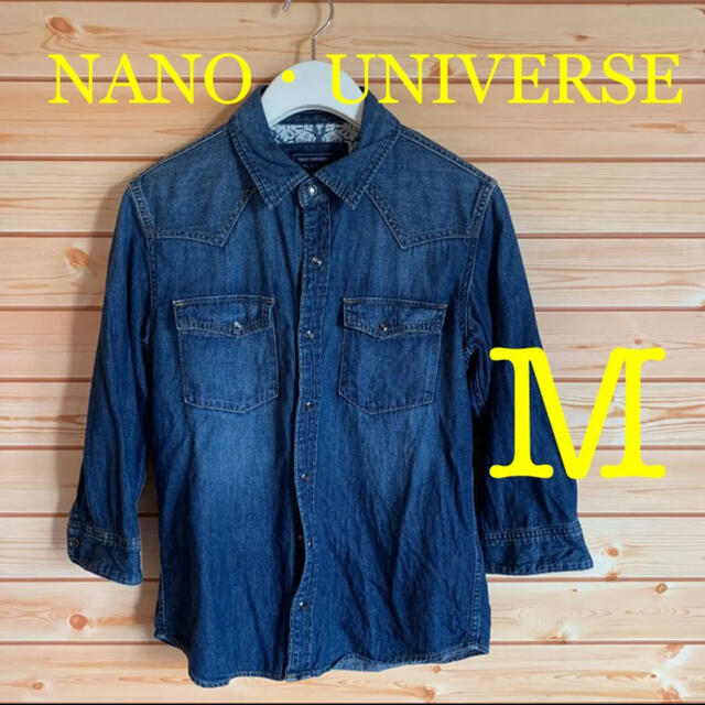 nano・universe(ナノユニバース)のナノ・ユニバース　デニムシャツ　M デニムジャケット レディースのジャケット/アウター(Gジャン/デニムジャケット)の商品写真