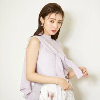 リエンダ(rienda)のrienda今季最新作 シアーRIB H／N Knit TOP  (カットソー(半袖/袖なし))